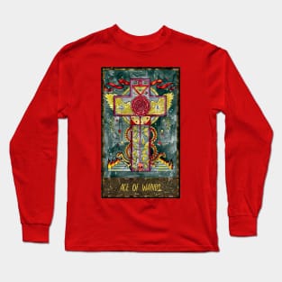 Ace of Wands. Magic Gate Tarot Card Design. Long Sleeve T-Shirt